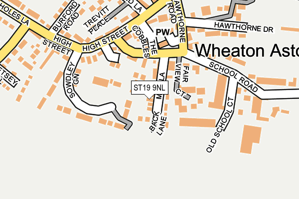 ST19 9NL map - OS OpenMap – Local (Ordnance Survey)