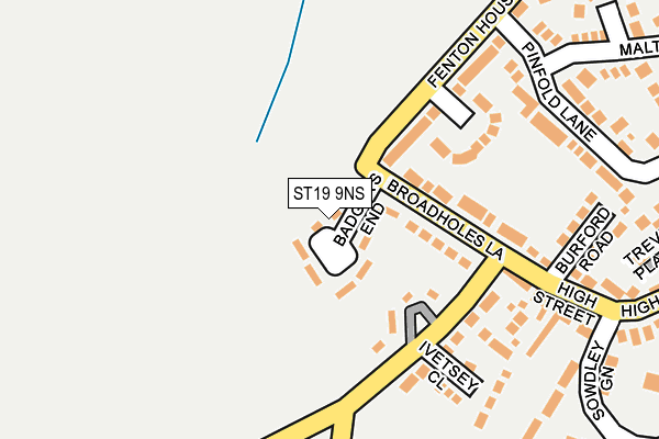 ST19 9NS map - OS OpenMap – Local (Ordnance Survey)