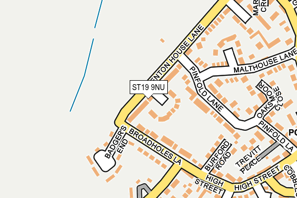 ST19 9NU map - OS OpenMap – Local (Ordnance Survey)