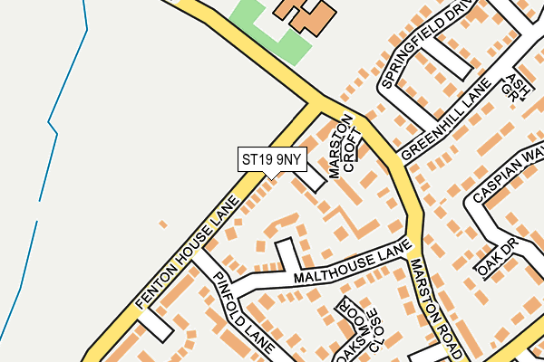 ST19 9NY map - OS OpenMap – Local (Ordnance Survey)