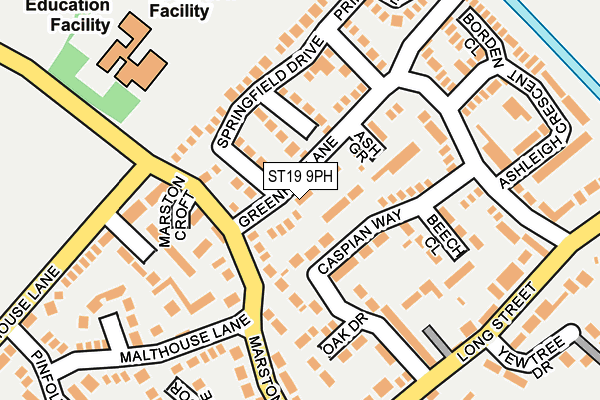 ST19 9PH map - OS OpenMap – Local (Ordnance Survey)