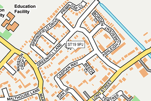 ST19 9PJ map - OS OpenMap – Local (Ordnance Survey)