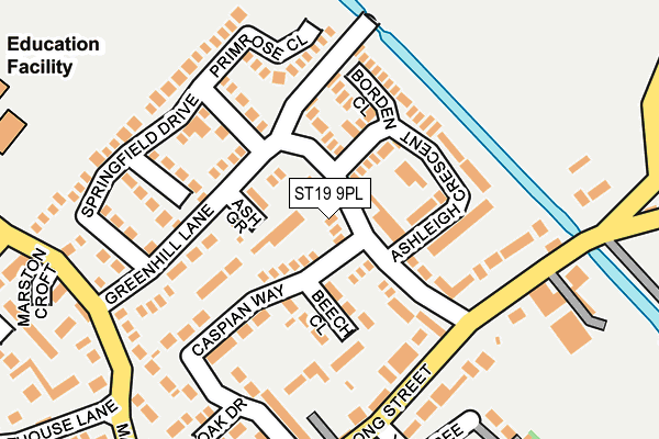 ST19 9PL map - OS OpenMap – Local (Ordnance Survey)
