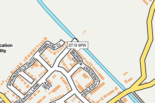 ST19 9PW map - OS OpenMap – Local (Ordnance Survey)