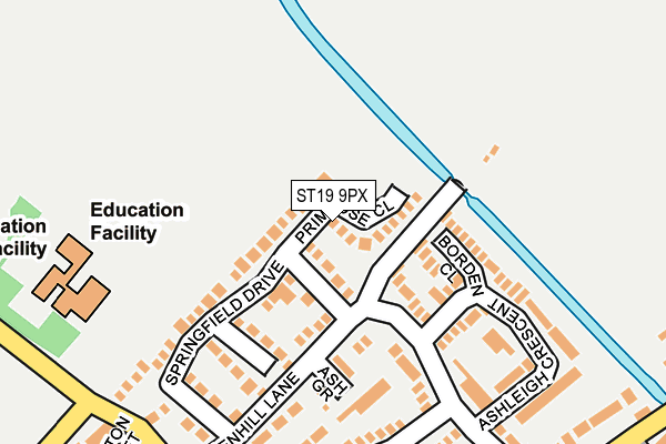 ST19 9PX map - OS OpenMap – Local (Ordnance Survey)