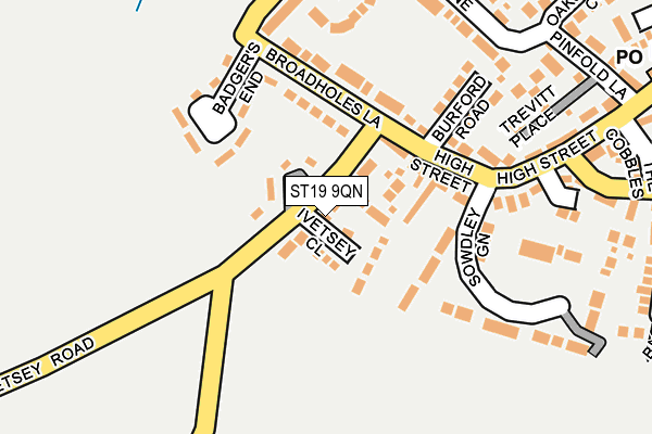 ST19 9QN map - OS OpenMap – Local (Ordnance Survey)
