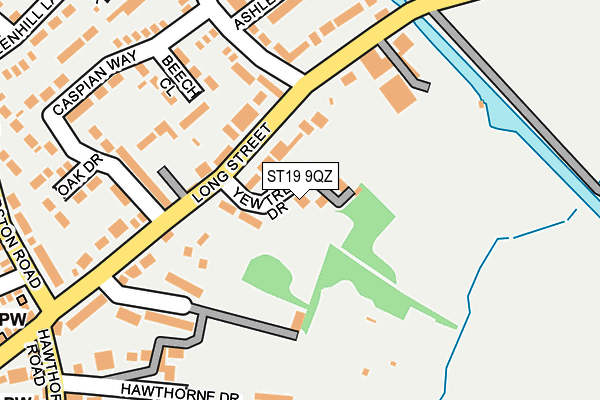 ST19 9QZ map - OS OpenMap – Local (Ordnance Survey)