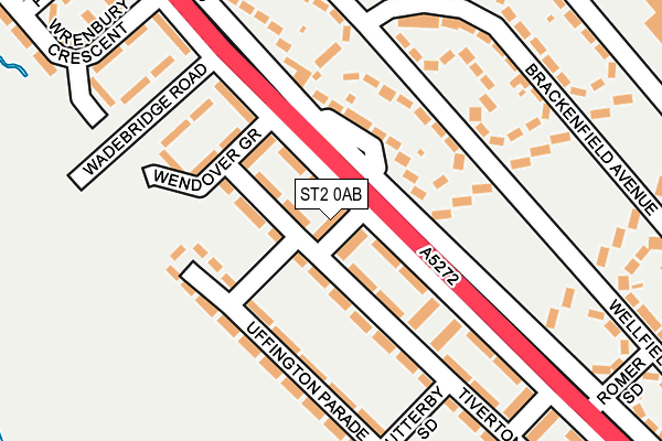 ST2 0AB map - OS OpenMap – Local (Ordnance Survey)