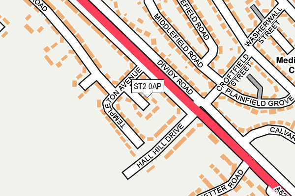ST2 0AP map - OS OpenMap – Local (Ordnance Survey)