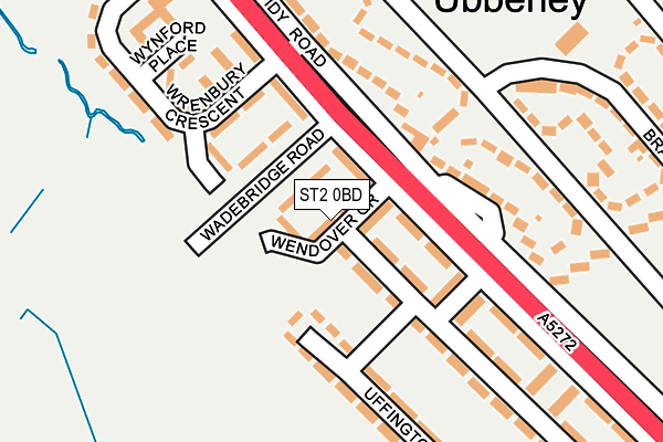 ST2 0BD map - OS OpenMap – Local (Ordnance Survey)