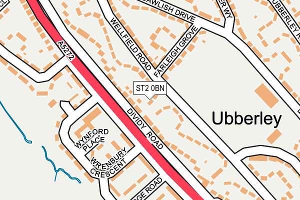 ST2 0BN map - OS OpenMap – Local (Ordnance Survey)