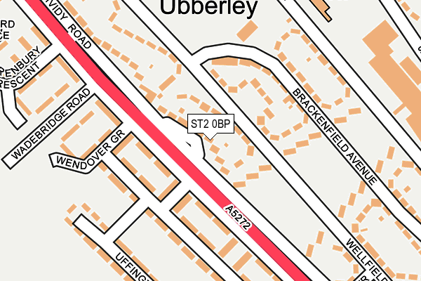 ST2 0BP map - OS OpenMap – Local (Ordnance Survey)