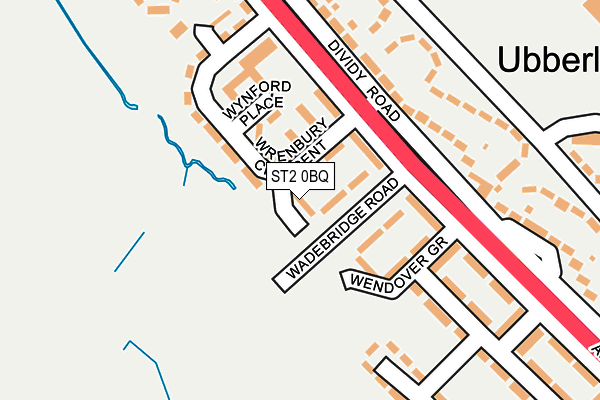 ST2 0BQ map - OS OpenMap – Local (Ordnance Survey)