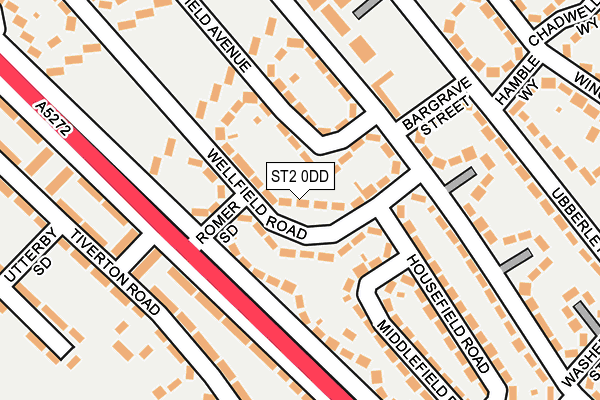 ST2 0DD map - OS OpenMap – Local (Ordnance Survey)