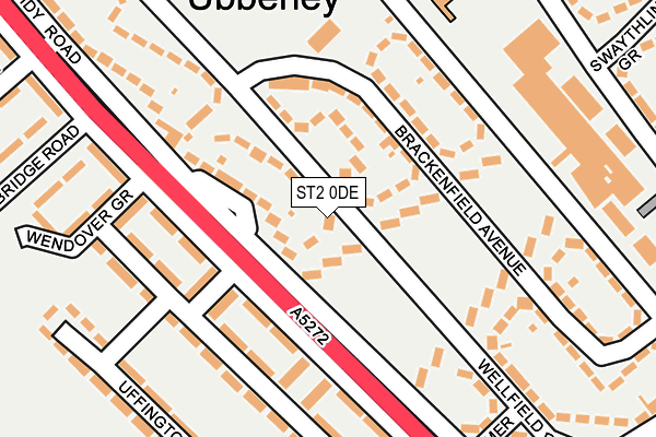 ST2 0DE map - OS OpenMap – Local (Ordnance Survey)
