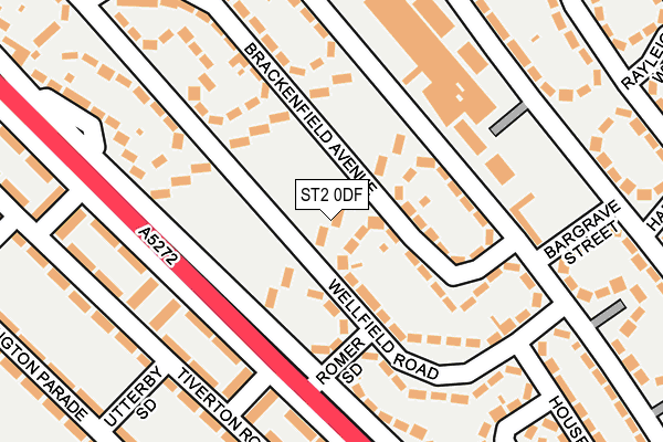 ST2 0DF map - OS OpenMap – Local (Ordnance Survey)