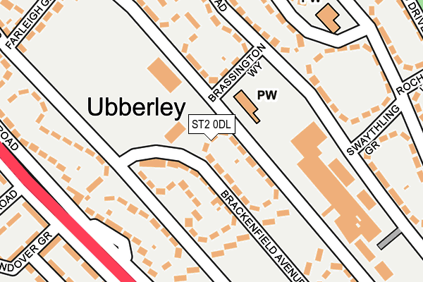 ST2 0DL map - OS OpenMap – Local (Ordnance Survey)