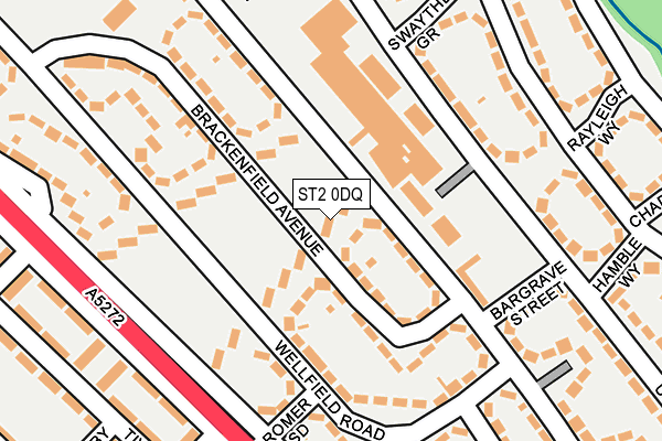 ST2 0DQ map - OS OpenMap – Local (Ordnance Survey)