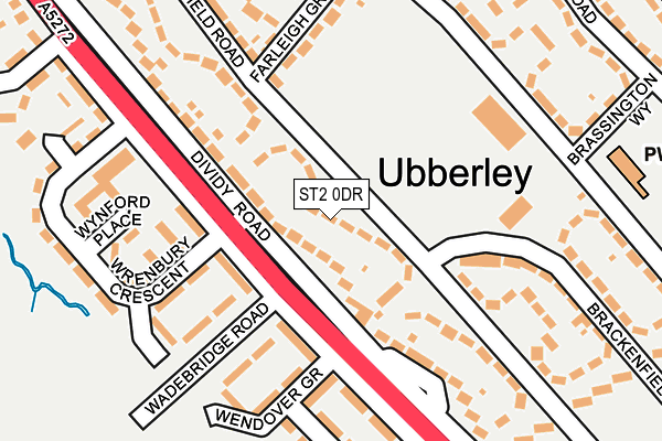 ST2 0DR map - OS OpenMap – Local (Ordnance Survey)