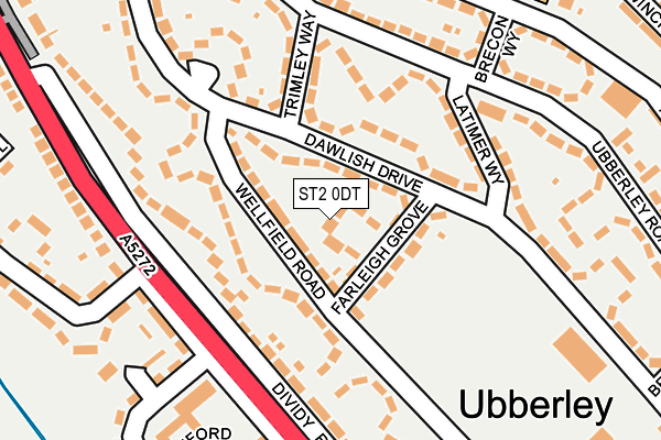 ST2 0DT map - OS OpenMap – Local (Ordnance Survey)