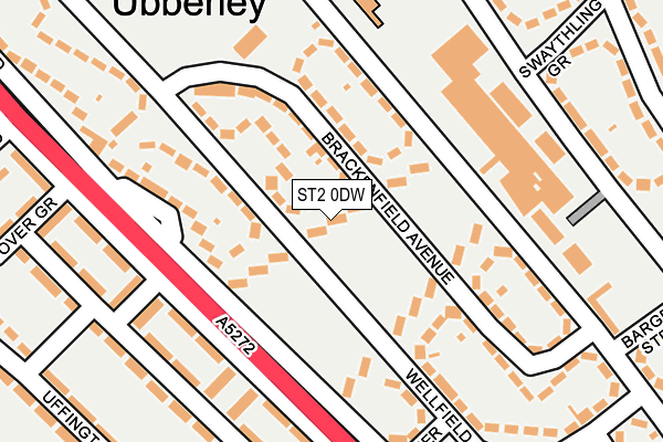 ST2 0DW map - OS OpenMap – Local (Ordnance Survey)