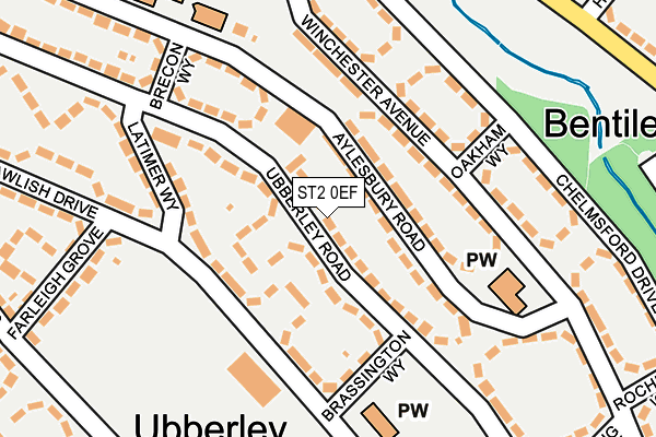 ST2 0EF map - OS OpenMap – Local (Ordnance Survey)