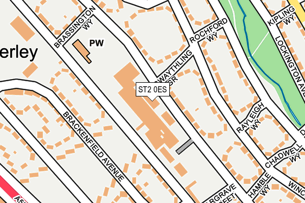 ST2 0ES map - OS OpenMap – Local (Ordnance Survey)