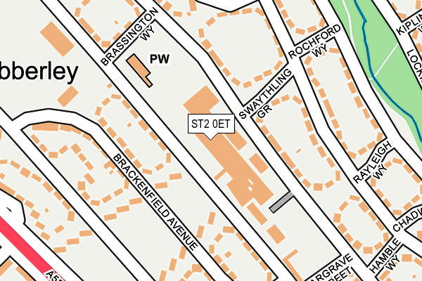 ST2 0ET map - OS OpenMap – Local (Ordnance Survey)