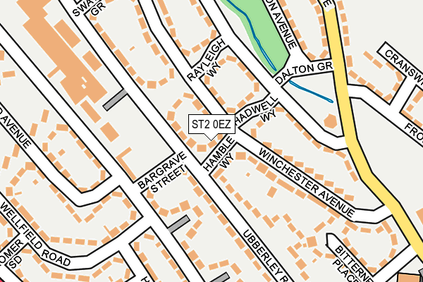 ST2 0EZ map - OS OpenMap – Local (Ordnance Survey)