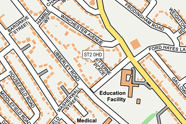 ST2 0HD map - OS OpenMap – Local (Ordnance Survey)