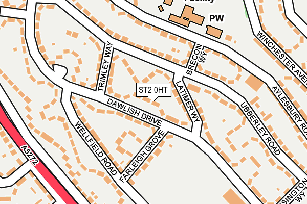 ST2 0HT map - OS OpenMap – Local (Ordnance Survey)