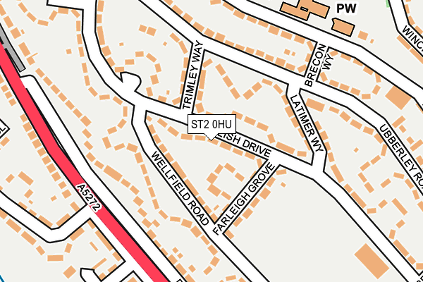 ST2 0HU map - OS OpenMap – Local (Ordnance Survey)