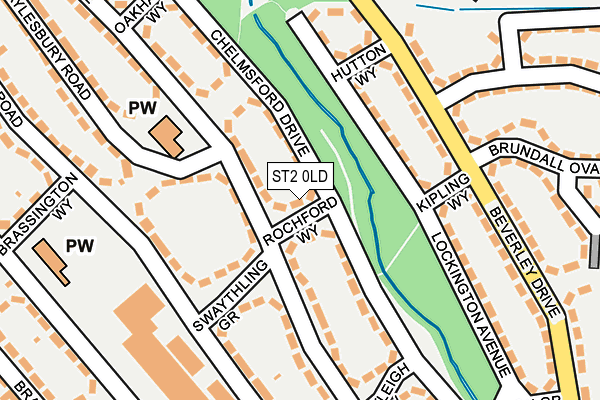 ST2 0LD map - OS OpenMap – Local (Ordnance Survey)