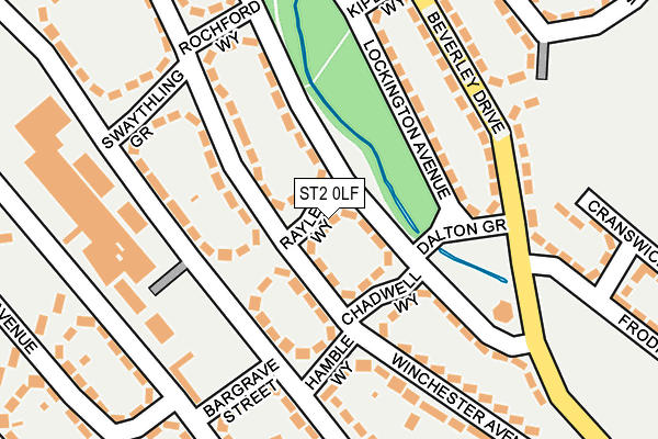 ST2 0LF map - OS OpenMap – Local (Ordnance Survey)