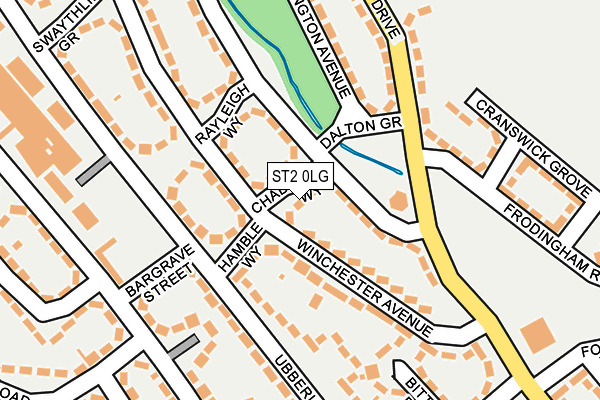 ST2 0LG map - OS OpenMap – Local (Ordnance Survey)