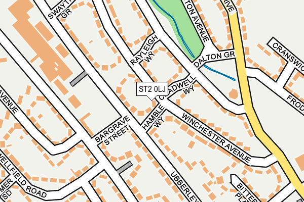 ST2 0LJ map - OS OpenMap – Local (Ordnance Survey)
