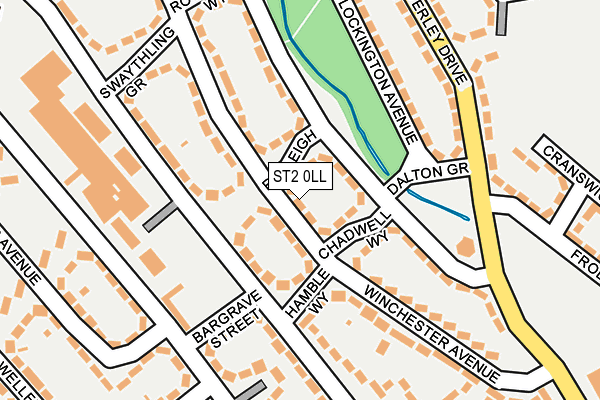 ST2 0LL map - OS OpenMap – Local (Ordnance Survey)