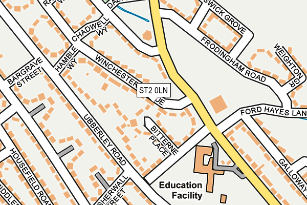 ST2 0LN map - OS OpenMap – Local (Ordnance Survey)