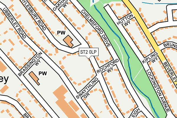ST2 0LP map - OS OpenMap – Local (Ordnance Survey)