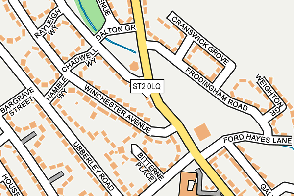 ST2 0LQ map - OS OpenMap – Local (Ordnance Survey)