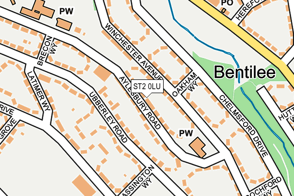 ST2 0LU map - OS OpenMap – Local (Ordnance Survey)