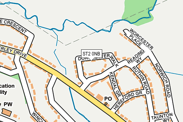 ST2 0NB map - OS OpenMap – Local (Ordnance Survey)