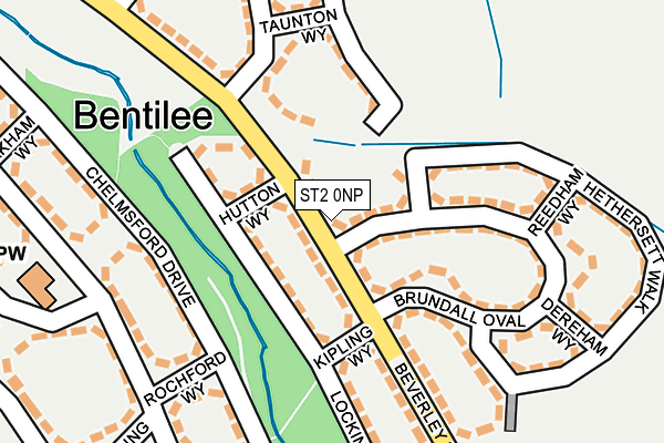 ST2 0NP map - OS OpenMap – Local (Ordnance Survey)