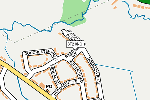 ST2 0NQ map - OS OpenMap – Local (Ordnance Survey)