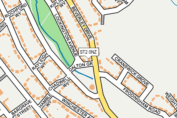 ST2 0NZ map - OS OpenMap – Local (Ordnance Survey)