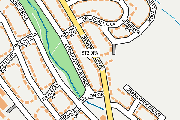 ST2 0PA map - OS OpenMap – Local (Ordnance Survey)