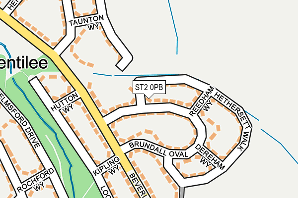 ST2 0PB map - OS OpenMap – Local (Ordnance Survey)