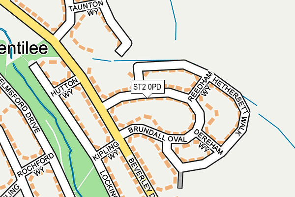 ST2 0PD map - OS OpenMap – Local (Ordnance Survey)