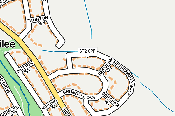 ST2 0PF map - OS OpenMap – Local (Ordnance Survey)