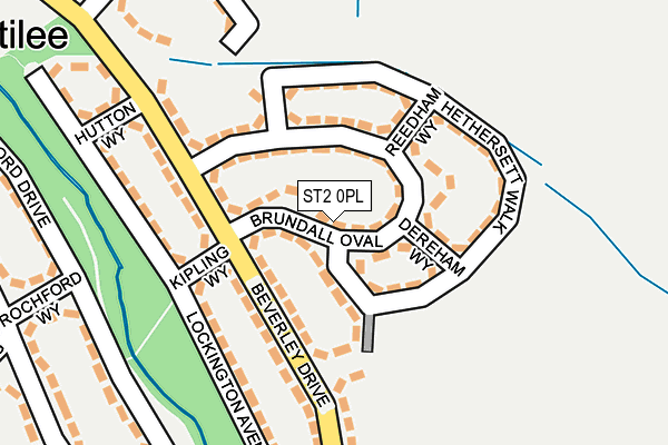 ST2 0PL map - OS OpenMap – Local (Ordnance Survey)